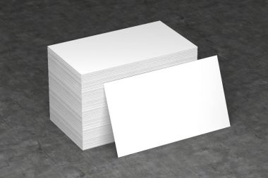 Kartvizit boş mockup, 3d çizim