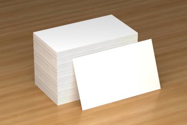 Kartvizit boş mockup, 3d çizim