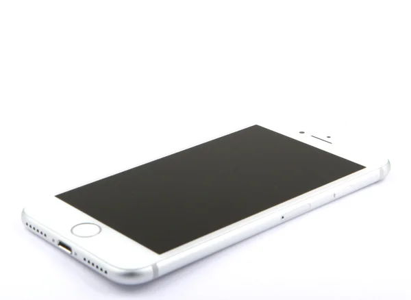Айтос, Булгария - 26 октября 2016 года: iPhone 7 изолирован на белом фоне. iPhone 7 - смартфон, спроектированный, разработанный и отмеченный Apple Inc. . — стоковое фото