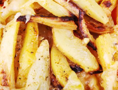 Kavrulmuş patates arka plan - renkli görüntü