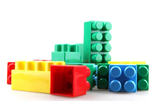 Plastic Building Blocks Color Image — Stock Photo, Image