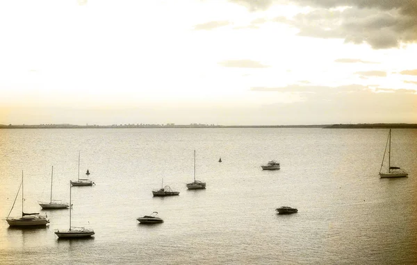 Vue Sur Mer Dans Style Rétro — Photo