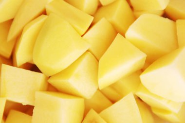 Organik çiğ patates - renkli görüntü