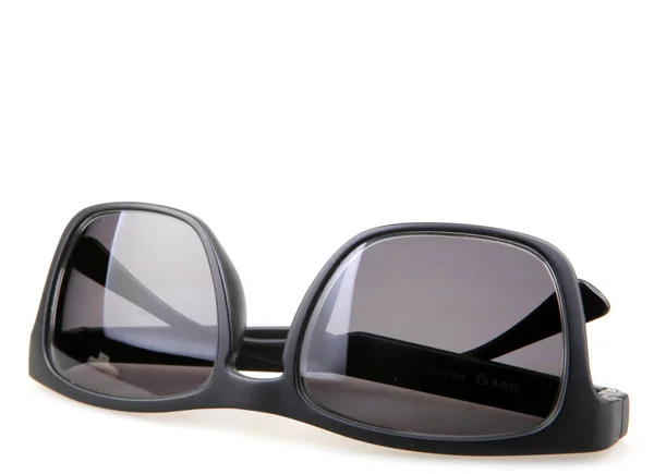 Elszigetelt fehér fekete szemüveg — Stock Fotó