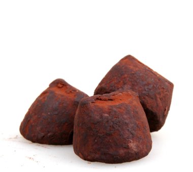izole üzerine beyaz çikolata truffles