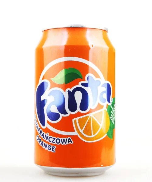 Global brand of fruit-flavored carbonated soft drinks — Stock Photo, Image