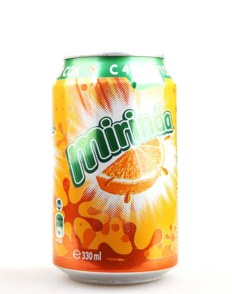 Global brand of fruit-flavored carbonated soft drinks — Stock Photo, Image