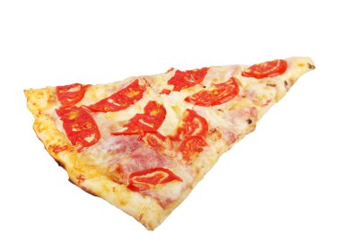 Taze pişmiş pizza beyaz arka plan üzerinde izole