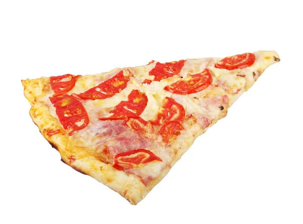 Freshly baked pizza isolated on white background — Stock Photo, Image