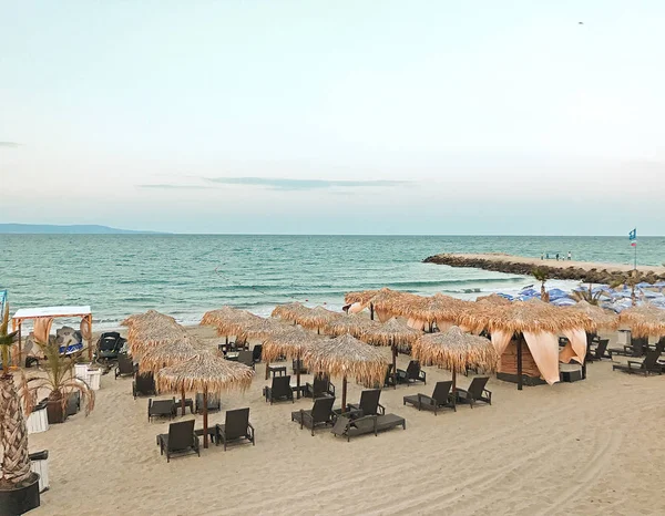 Pomorie, Bulgarije - weergave van zeegezicht. — Stockfoto