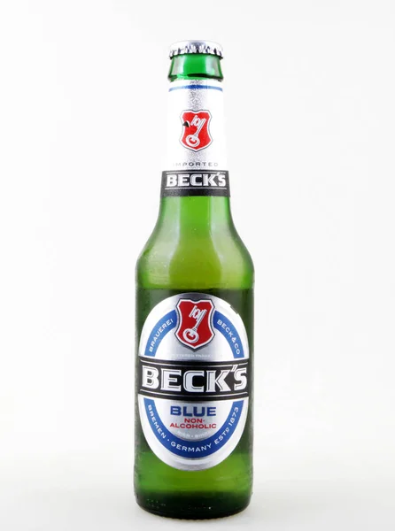 Pomorie, Bulgaria - October 03, 2017: Becks beer isolated on whi — Stock Photo, Image