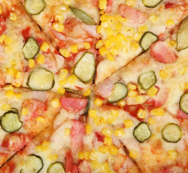 Deliziosa Pizza Fresca Immagine Colori — Foto Stock