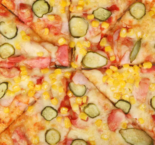 Deliciosa Pizza Fresca Imagen Color — Foto de Stock