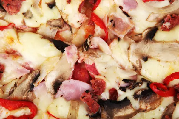 Güzel taze pizza - renkli görüntü