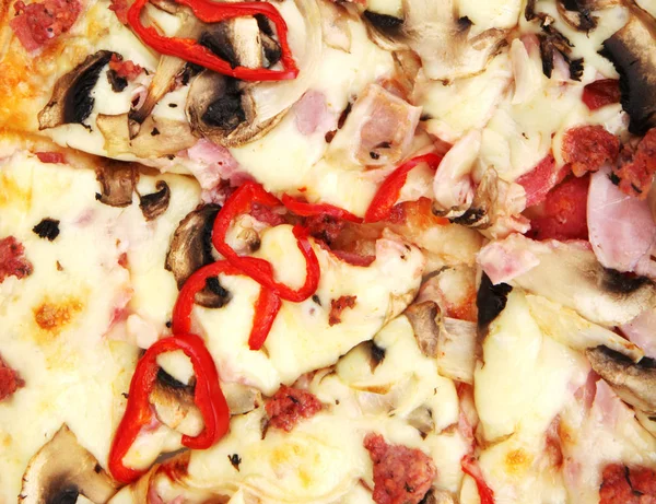 Läckra Färsk Pizza Färgbild — Stockfoto