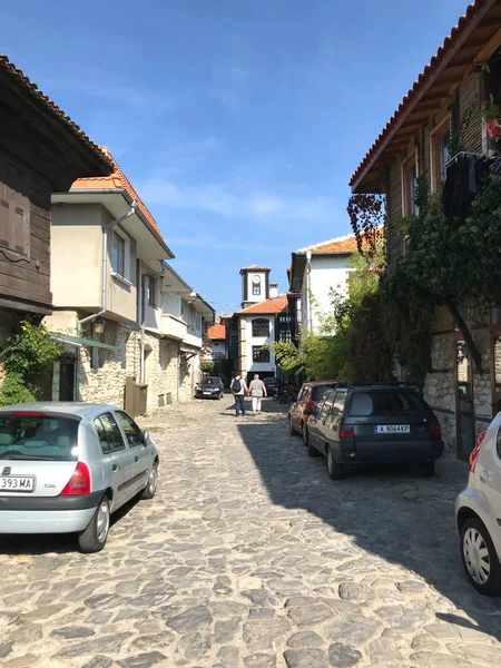 Nesebar Bulgária Outubro 2017 Resort Beira Mar Antiga Cidade Velha — Fotografia de Stock