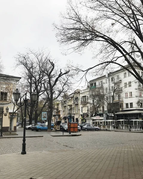 Odessa Ukrajna 2017 November Ulitsa Deribasovskaya Egy Gyalogos Sétány Szívében — Stock Fotó