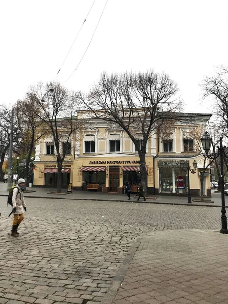 Odessa Ucrania Noviembre 2017 Ulitsa Deribasovskaya Una Pasarela Peatonal Corazón — Foto de Stock