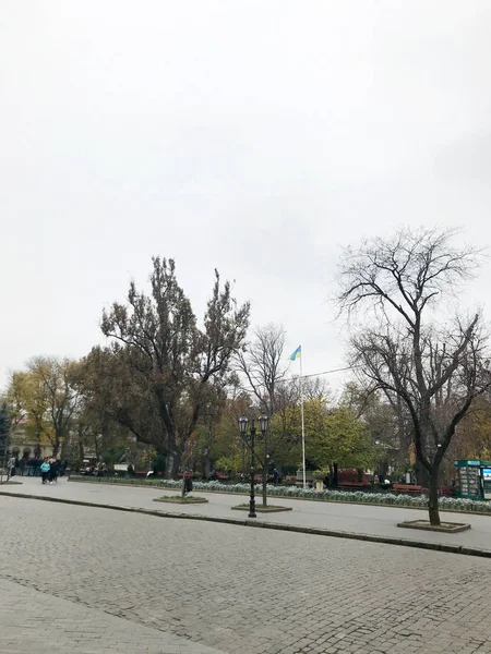 Odessa Ucrânia Novembro 2017 Ulitsa Deribasovskaya Uma Passarela Para Pedestres — Fotografia de Stock