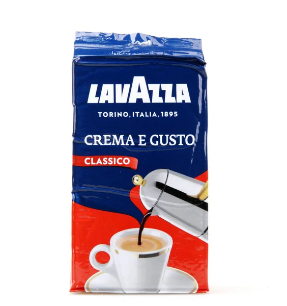 ラバッツァのコーヒーは 白い背景で隔離 ラバッツァ 1895 年以来 イタリアのコーヒー会社 — ストック写真