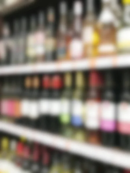 Αλκοόλ Μπουκάλια Σούπερ Μάρκετ — Φωτογραφία Αρχείου