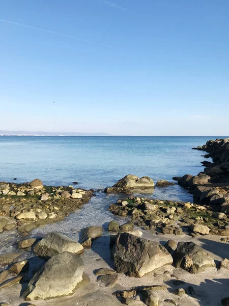 Mavi Gökyüzü Denizin Sabah — Stok fotoğraf