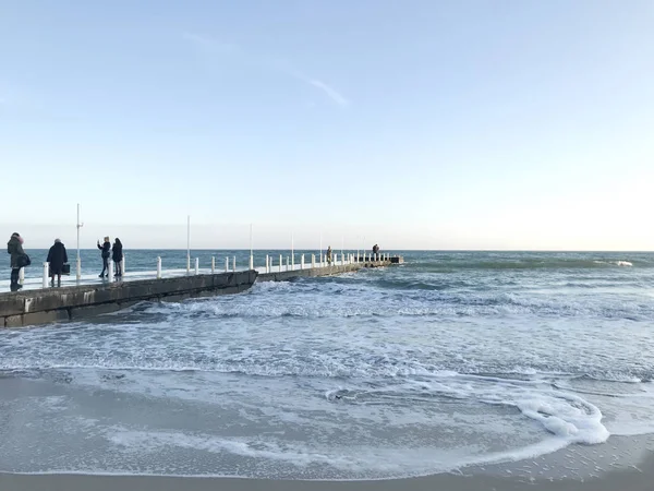 Oděsa Ukrajina Prosince 2017 Panorama Arcadia Beach Arcadia Beach Nejslavnější — Stock fotografie