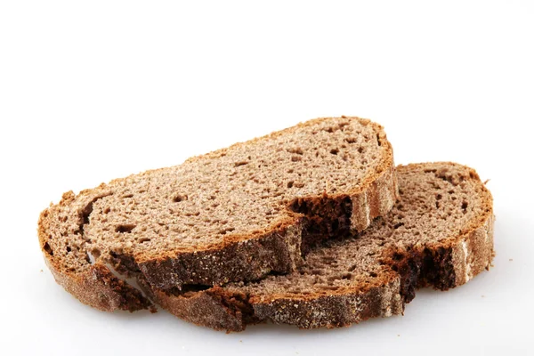 Black Bread Isolated White Background — Stock Photo, Image