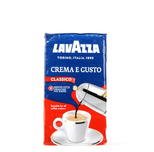 Lavazza Coffee Isolated White Background Lavazza Italian Coffee Company 1895 — Stock Photo, Image