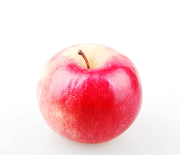 Rode Appel Geïsoleerd Wit — Stockfoto