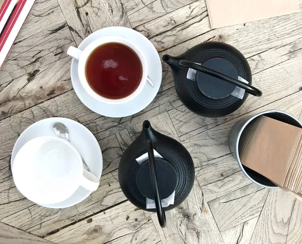 Bir Fincan Siyah Çay — Stok fotoğraf