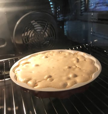 Sulu elmalı turta renkli görüntü