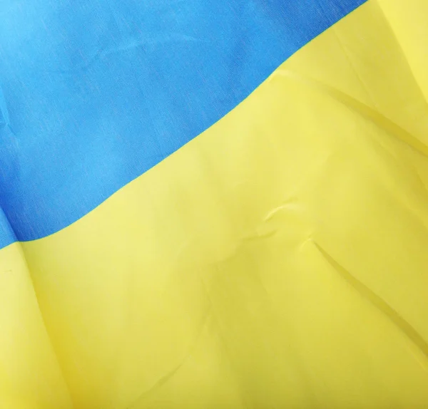 Stäng Upp Ukrainska Flagga — Stockfoto