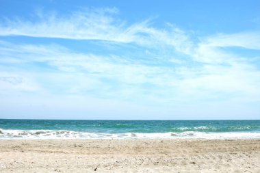 Sahil ve Deniz Parlak Günışığında