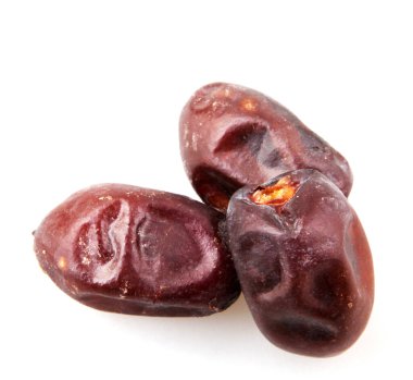 Beyaz arkaplanda tarih meyvesi