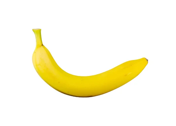 Detailní Záběr Banán Bílém Pozadí — Stock fotografie