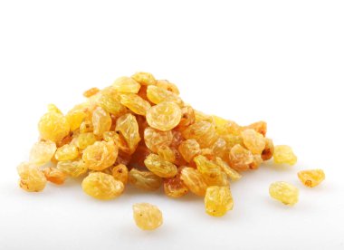 Beyaz Arkaplana Karşı Kuru Üzümlerin Yakın Çekimi