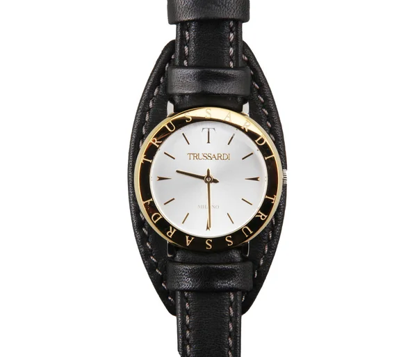 Pomorie Болгарія Грудень 2019 Ladies Wristwatch Trussardi Isolated White Background — стокове фото