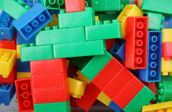 Пластиковые Строительные Блоки Игрушки Детей — стоковое фото