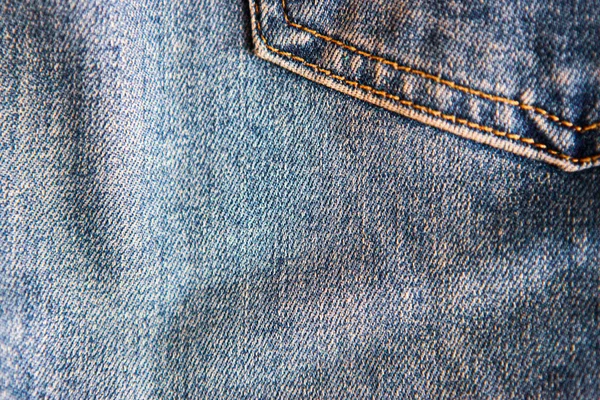 Close Textura Calça Jeans Azul — Fotografia de Stock