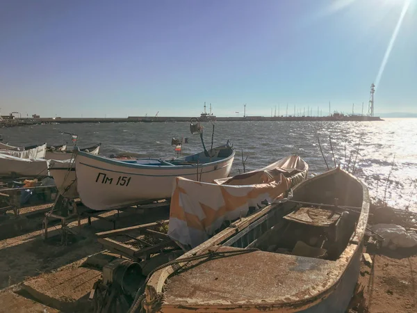 Pomorie Bulgária Dezembro 2019 Pomorie Uma Cidade Resort Beira Mar — Fotografia de Stock