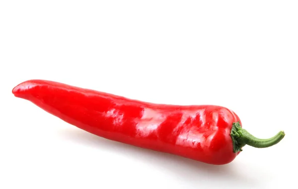 Close Red Chili Pepper White Background Stock Image
