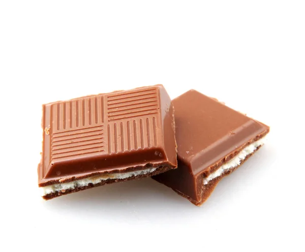Milk Chocolate Isolated White Background — Stock Photo, Image
