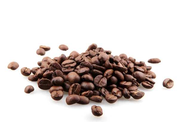 Fresh Roasted Coffee Beans Isolated White Background — Stock Photo, Image