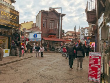 Edirne, Türkiye - 11 Ocak 2020: Edirne, eski adıyla Adrianople, şehir, aşırı batı Türkiye.