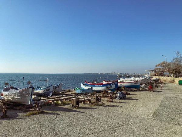 Pomorie Bulgária Január 2020 Pomorie Egy Város Tengerparti Üdülőhely Délkelet — Stock Fotó