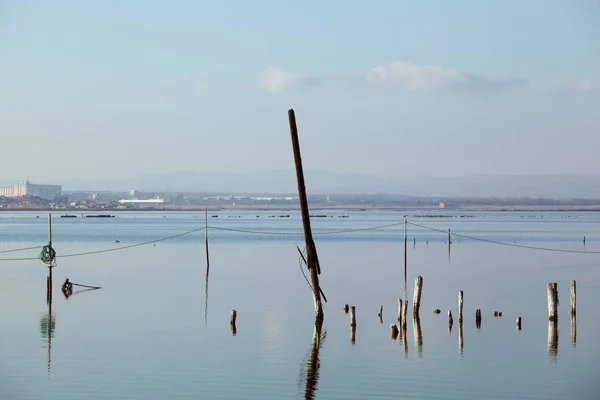 Het Pomoremeer Het Meest Noordelijke Deel Van Burgasmeren Aan Kust — Stockfoto