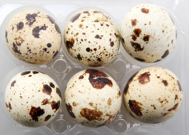 Paketteki Taze Bıldırcın Yumurtalarının Resmi