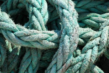 Close-Up Of An Old Boat Rope