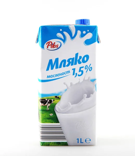 Pomorie Bulgaria February 2020 Milk Pilos — Stock Photo, Image